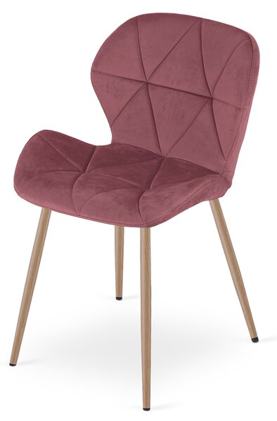 Jedilni stol MANGO VELVET, temno roza