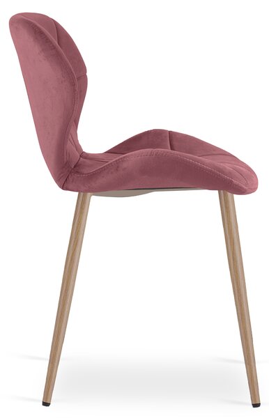 Jedilni stol MANGO VELVET, temno roza