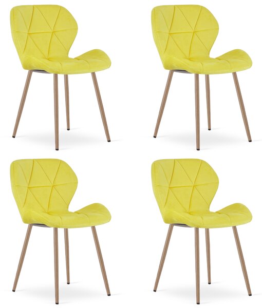 Jedilni stol MANGO VELVET, rumen