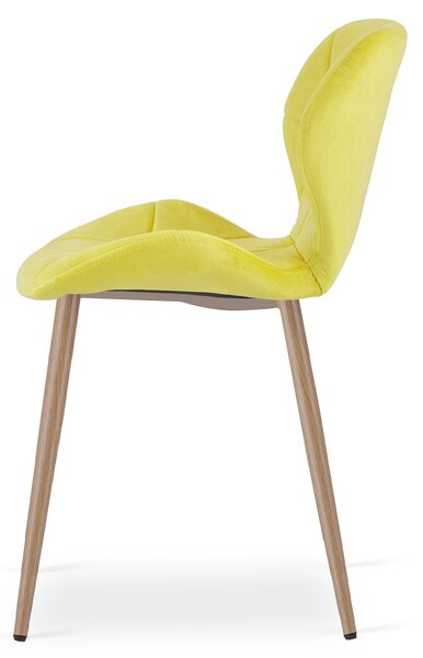 Jedilni stol MANGO VELVET, rumen