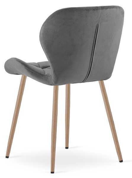 Jedilni stol MANGO VELVET, temno siv