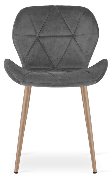 Jedilni stol MANGO VELVET, temno siv