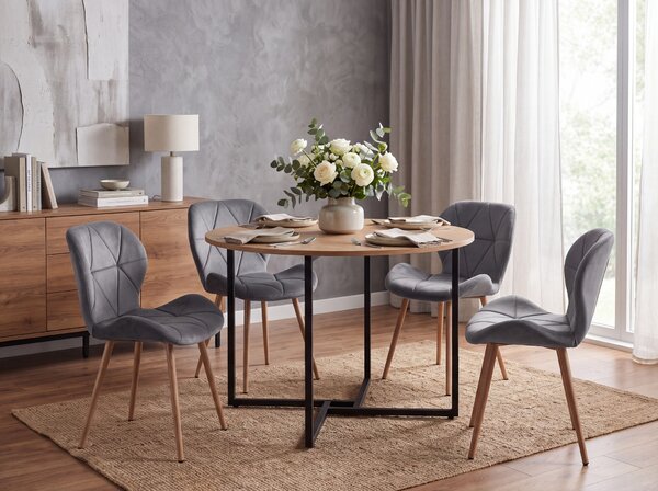 Jedilni stol MANGO VELVET, temno siv