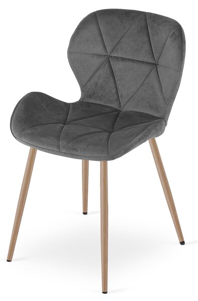 Jedilni stol MANGO VELVET, temno siv
