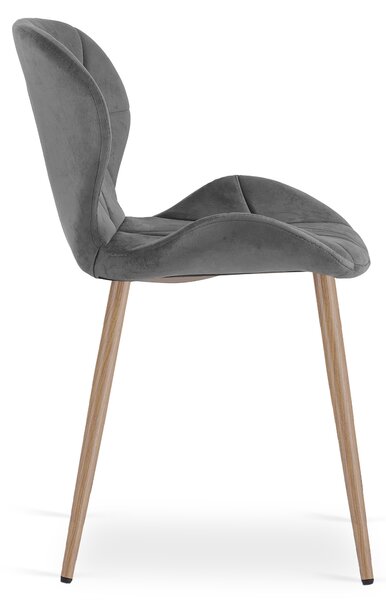 Jedilni stol MANGO VELVET, temno siv