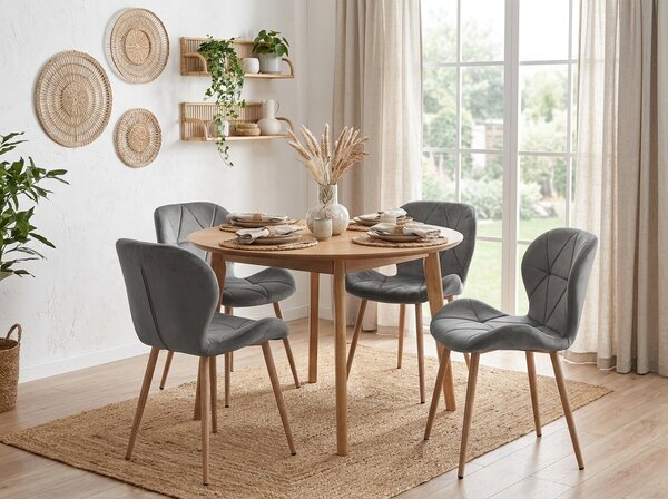 Jedilni stol MANGO VELVET, temno siv