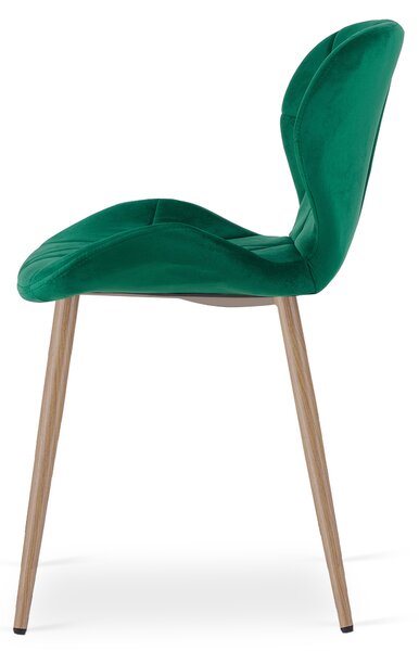 Jedilni stol MANGO VELVET, zelena
