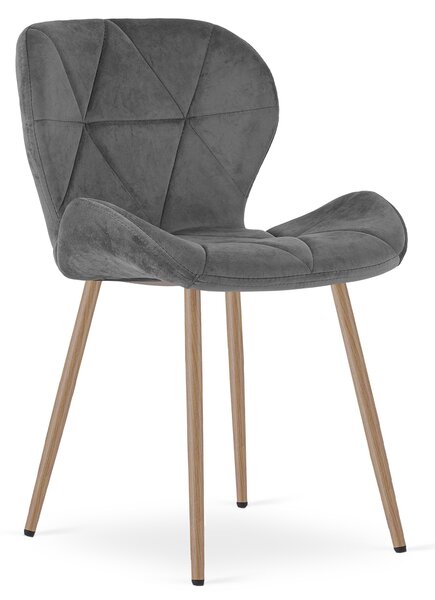Jedilni stol MANGO VELVET, temno siv