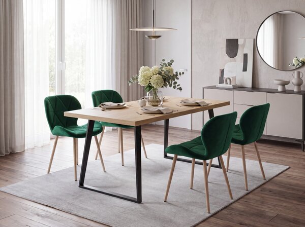 Jedilni stol MANGO VELVET, zelena
