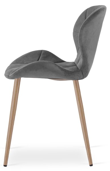 Jedilni stol MANGO VELVET, temno siv