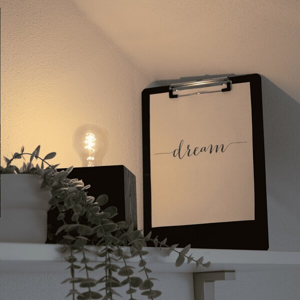 SEGULA Segula namizna svetilka Cozy, črna bukev, oblika kocke, E27, Črna, Dnevna soba / jedilnica, Les