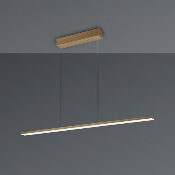 BOPP Bopp LED viseča svetilka Baseline 2.0, peščena barva, dolžina 119 cm, zatemnjen, Bež, Dnevna soba / jedilnica, Aluminij, Sodobni