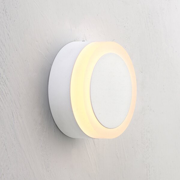 BOPP Bopp LED stropna svetilka One, bela, Ø 9 cm, kovina, zatemnjen, Bela, Dnevna soba / jedilnica, Aluminij, Sodobni