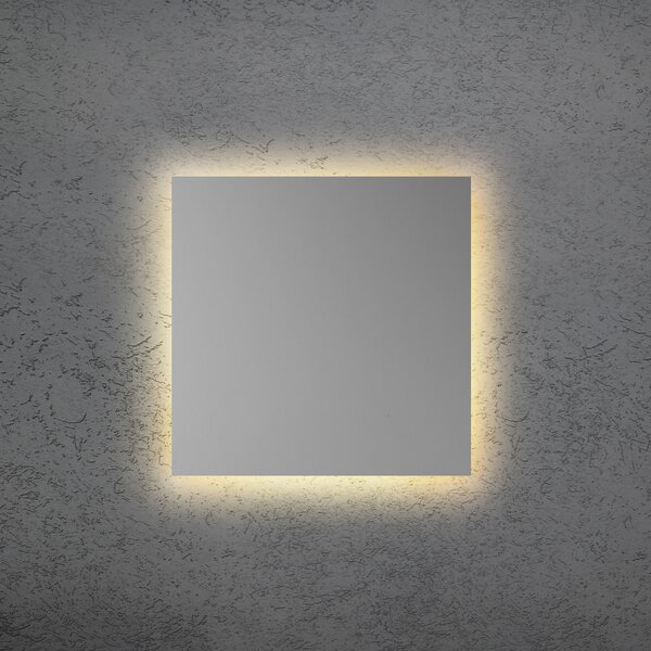 Escale LED stenska svetilka BLADE Q, mat srebrna, 34 x cm, kovinska dim, zatemnjen, Kovinska, Dnevna soba / jedilnica, Aluminij, Sodobni