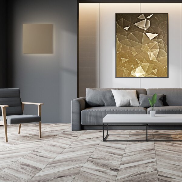 Escale LED stenska svetilka BLADE Q, taupe, 34 x cm, kovina, z možnostjo zatemnitve, zatemnjen, Bež, Dnevna soba / jedilnica, Aluminij, Sodobni