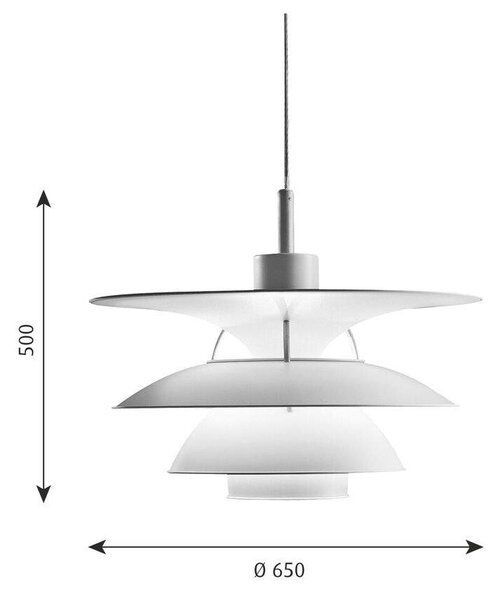 Louis PoulsenLouis Poulsen - PH 6½ 6 Obesek Svetilka White Louis Poulsen