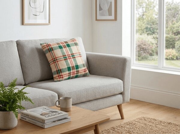 Mikropliš prevleka za blazino WINTER PLAID 45x45 cm, barvna