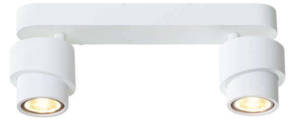 Escale LED-žarek BRUSH, bel, 30 cm, 2-flg. Kovina, dim, 2.700 K, zatemnjen, Bela, Dnevna soba / jedilnica, Aluminij, Sodobni