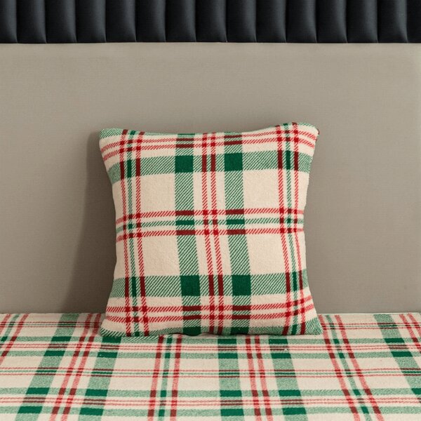 Mikropliš prevleka za blazino WINTER PLAID 45x45 cm, barvna