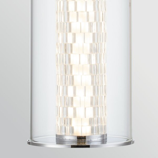 Quintiesse LED stenska svetilka ESPADA, kromirana, Ø 16 cm, kovina IP44, zatemnjen, Kovinska, Kopalnica, Aluminij, Sodobni