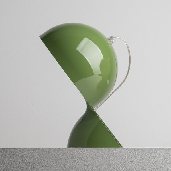 Artemide namizna svetilka Dalú, zelena, višina 26 cm, plastika, Zelena, Dnevna soba / jedilnica, Plastika, Dizajn