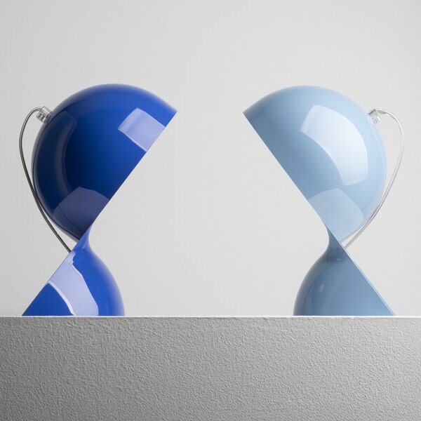 Artemide namizna svetilka Dalú, svetlo modra, višina 26 cm, plastika, Modra, Dnevna soba / jedilnica, Plastika, Dizajn