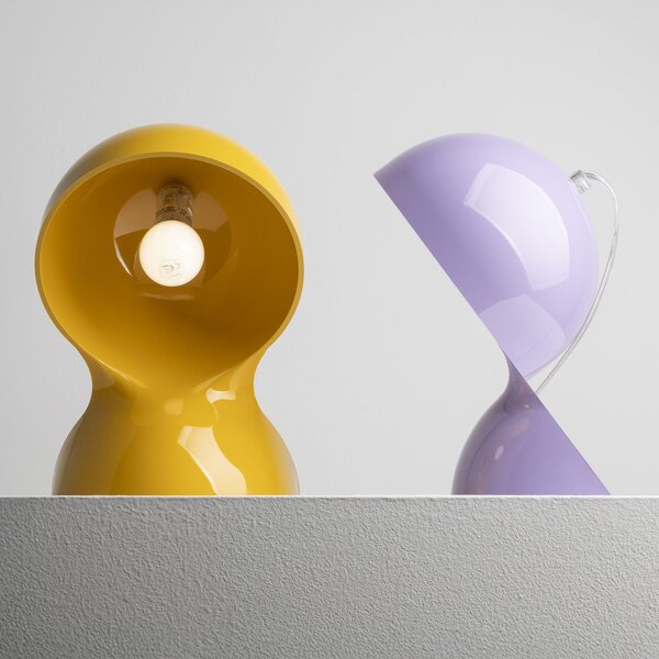 Artemide namizna svetilka Dalú, sivka, višina 26 cm, plastika, Vijolična, Dnevna soba / jedilnica, Plastika, Dizajn