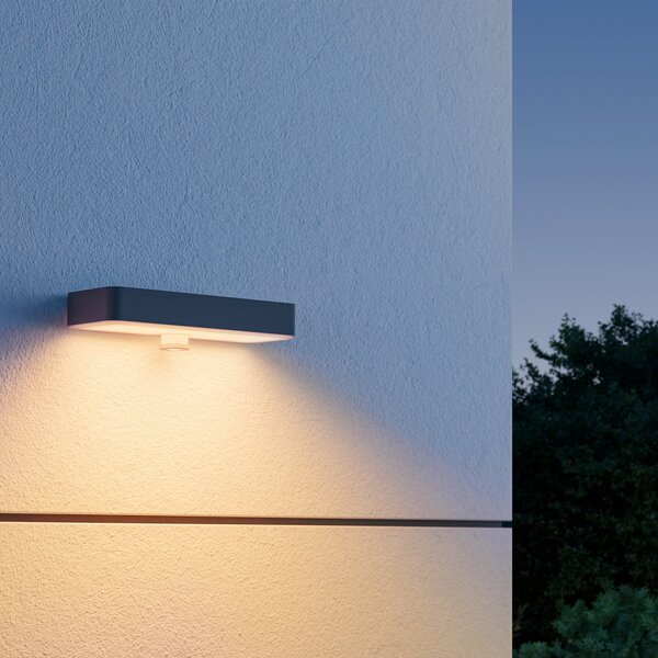 STEINEL LED-sončna stenska svetilka XSolar SOL-O S, antracit Senzor, zatemnjen, Črna, Aluminij, Sodobni