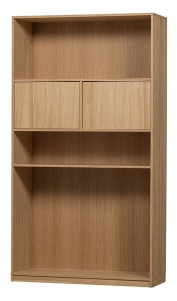 Modularna knjižna polica v hrastovem dekorju v naravni barvi 110x199 cm Modulair – vtwonen