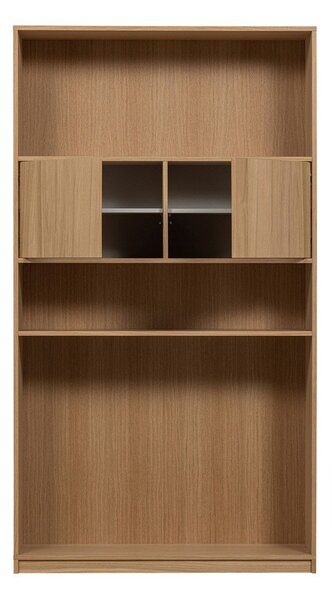 Modularna knjižna polica v hrastovem dekorju v naravni barvi 110x199 cm Modulair – vtwonen