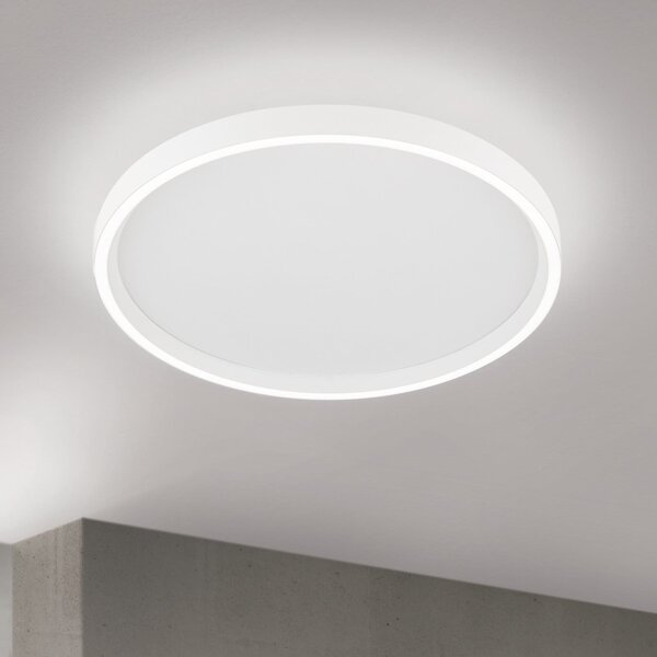 ORION LED stropna svetilka Masca, bela, Ø 40 cm, CCT, kovina, z možnostjo zatemnitve, zatemnjen, Bela, Dnevna soba / jedilnica, Kovina, Sodobni