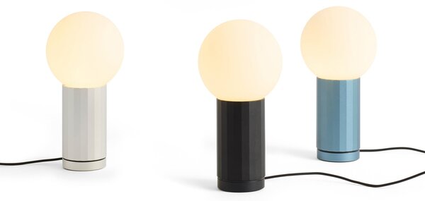 HAY LED namizna svetilka TURN ON, črna, višina 20 cm, z možnostjo zatemnitve, zatemnjen, Črna, Dnevna soba / jedilnica, Steklo, Sodobni