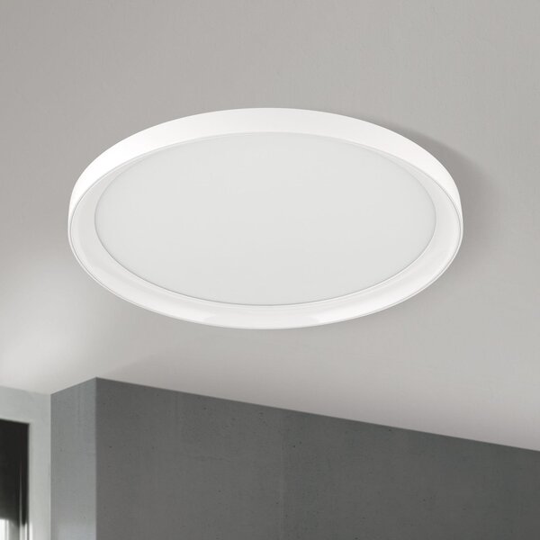 ORION LED stropna svetilka GAMMA, Ø 40 cm, bela, daljinski upravljalnik, CCT dim, zatemnjen, Bela, Dnevna soba / jedilnica, Kovina, Sodobni