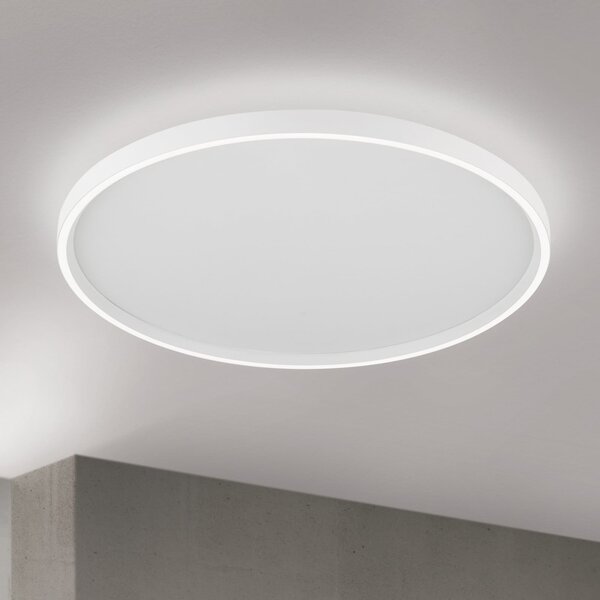 ORION LED stropna svetilka Masca, bela, Ø 60 cm, CCT, kovina, z možnostjo zatemnitve, zatemnjen, Bela, Dnevna soba / jedilnica, Kovina, Sodobni