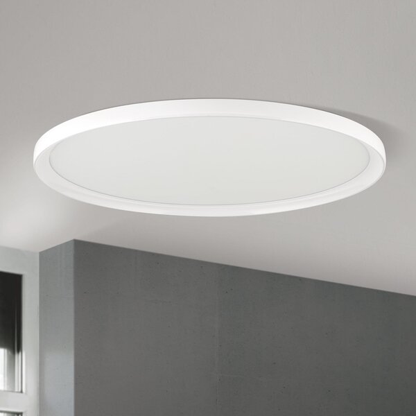 ORION LED stropna svetilka GAMMA, Ø 60 cm, bela, daljinski upravljalnik, CCT dim, zatemnjen, Bela, Dnevna soba / jedilnica, Kovina, Sodobni