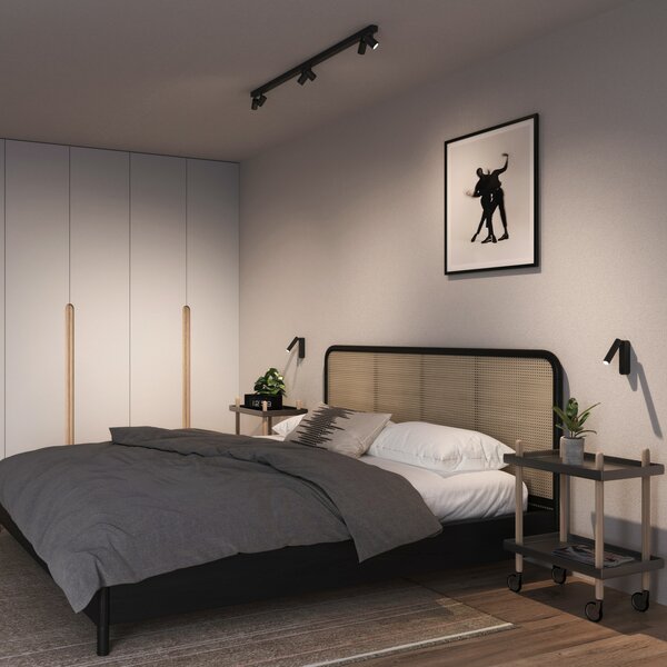 Wever & Ducré Lighting WEVER DUCRÉ LED stropni reflektor Ceno 6.0, črn, 2.700 K, zatemnjen, Črna, Dnevna soba / jedilnica, Sodobni