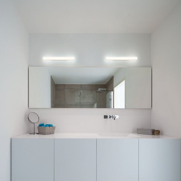 Wever & Ducré Lighting WEVER DUCRÉ LED stenska svetilka Mirba 2.0 črna/bela 61 cm IP44, Bela, Kopalnica, Plastika