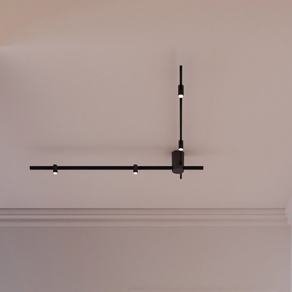 Wever & Ducré Lighting WEVER DUCRÉ LED stropna svetilka Trace Spin 1.0 črna 927, zatemnjen, Črna, Dnevna soba / jedilnica, Aluminij, Sodobni