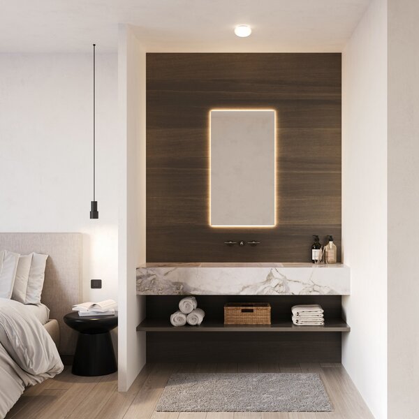 Wever & Ducré Lighting WEVER & DUCRÉ LED stropna svetilka Perlez 3.0 Ø 20 cm IP44 2700 K, zatemnjen, Bela, Kopalnica, Steklo