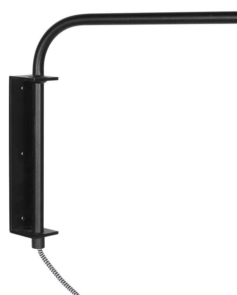 Steinhauer Stenna svetilka Bloeba, črna/les, izstop 140 cm, les, Črna, Dnevna soba / jedilnica, Kovina, Sodobni