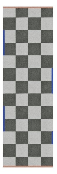 Temno zelen/kremno bel pralen tekač 77x242 cm Square – Mette Ditmer Denmark