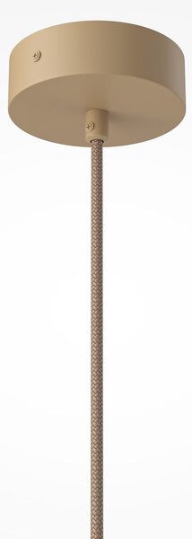 Maytoni viseča svetilka Tavo, bež, travertin/steklo, Ø 20 cm, zatemnjen, Bež, Dnevna soba / jedilnica, Steklo, Sodobni