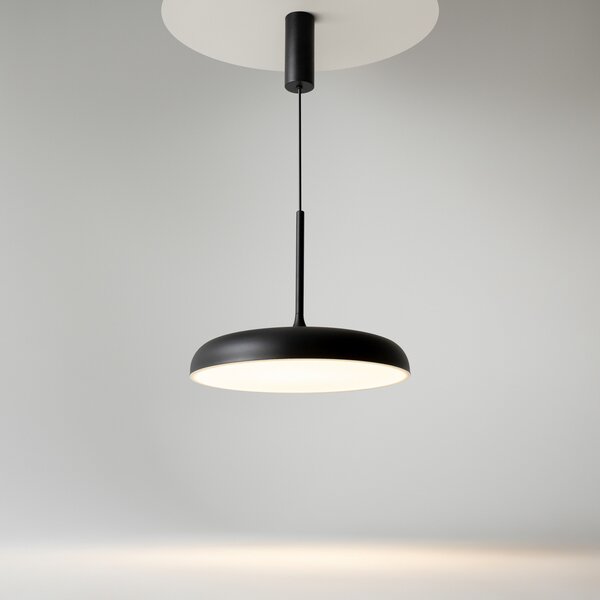 Maytoni LED viseča svetilka Gerhard, Ø 40 cm, črna, kovina, Črna, Dnevna soba / jedilnica, Kovina, Sodobni