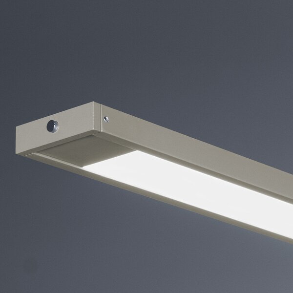 FISCHER & HONSEL LED viseča svetilka Marlo, pesek, dolžina 90 cm, CCT, dotikni dimmer, zatemnjen, Bež, Dnevna soba / jedilnica, Kovina, Sodobni