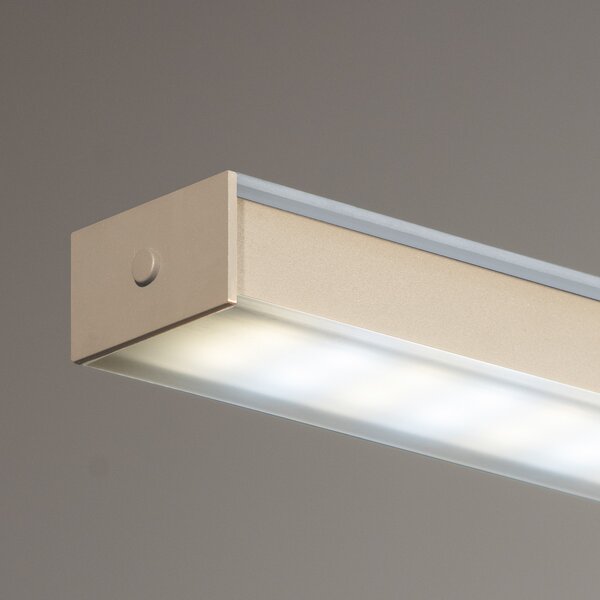 FISCHER & HONSEL LED viseča svetilka Valeno, pesek, dolžina 115 cm, CCT, dotik dimmer, zatemnjen, Bež, Dnevna soba / jedilnica, Kovina, Sodobni