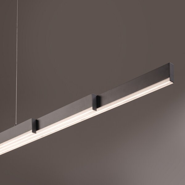 FISCHER & HONSEL LED viseča svetilka Vayana, siva, dolžina 189 cm, CCT Touchdimmer, zatemnjen, Siva, Dnevna soba / jedilnica, Kovina, Sodobni