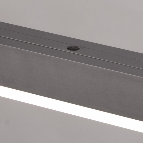 FISCHER & HONSEL LED viseča svetilka Vayana, siva, dolžina 189 cm, CCT Touchdimmer, zatemnjen, Siva, Dnevna soba / jedilnica, Kovina, Sodobni