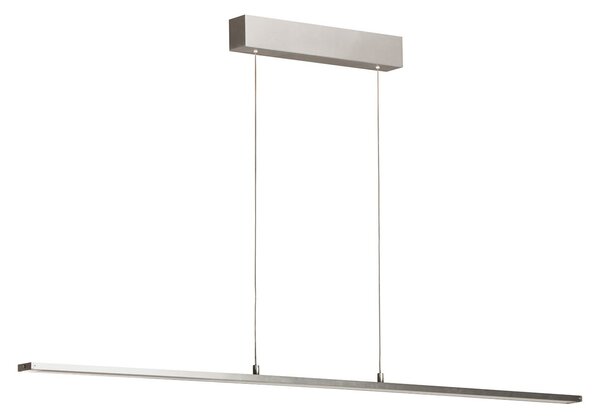 FISCHER & HONSEL LED viseča svetilka Marlo, aluminij, dolžina 140 cm, CCT, Touchdim, zatemnjen, Kovinska, Dnevna soba / jedilnica, Kovina, Sodobni