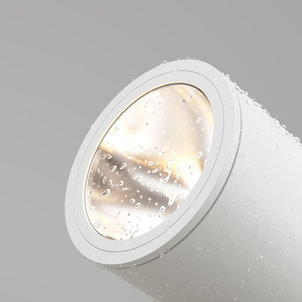 Maytoni LED-zemeljski reflektor Bern, bel, aluminij, IP65, Bela, Aluminij