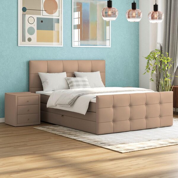 Modern Living Postelja Boxspring Josie-C, Bež, 160x200